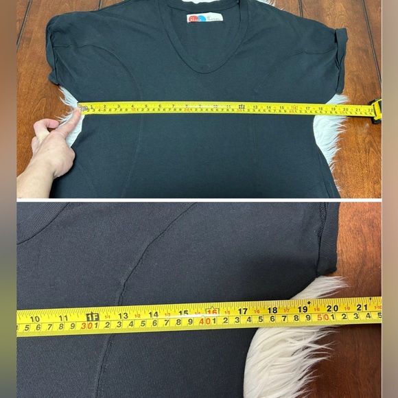 Free People Beach Size XS Meadow Tee Dress Black Oversized Cotton - Picture 15 of 16